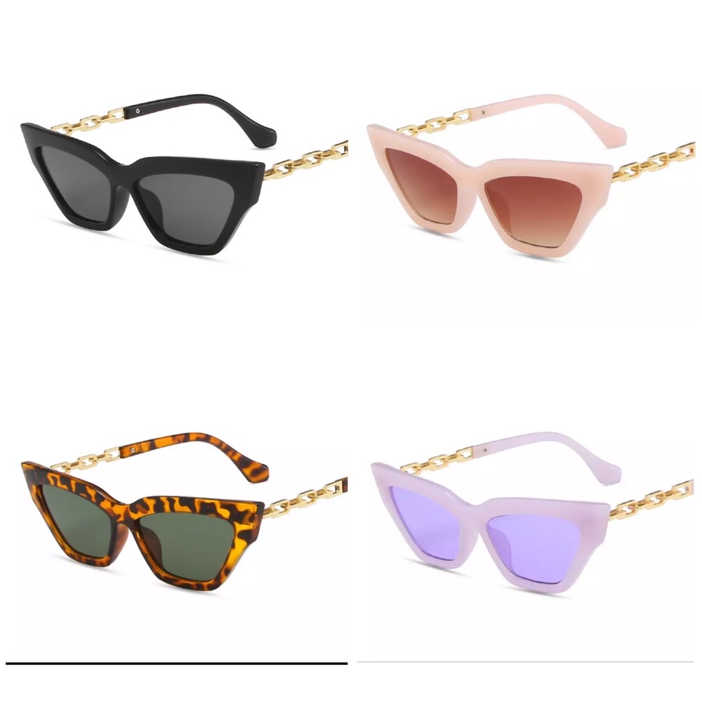 NEW Chain Arm Cat Eye Sunglasses